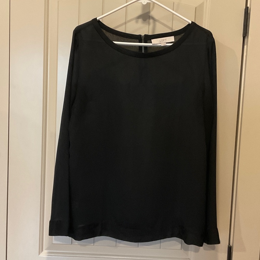 LOFT Women's Elegant Black Blouse